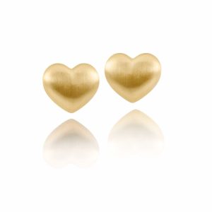 Brinco Coração Liz Fosco 1,5 cm em Ouro 18K