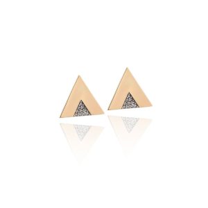 Brinco Pirâmide Zirc em Ouro 18K