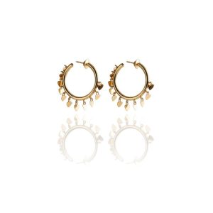 Brinco Argola Coração em Ouro 18K