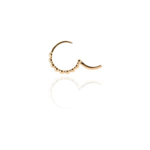 Brinco Argola com Bolinhas em Ouro 18K
