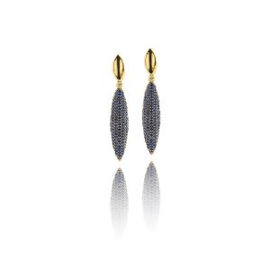 Brinco Safira em Ouro 18K