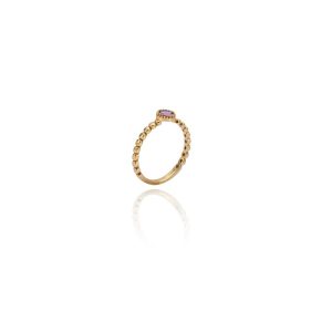 Anel Ametista em Ouro 18K