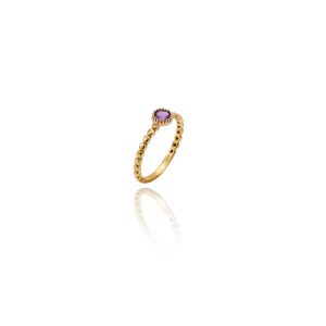 Anel Ametista em Ouro 18K