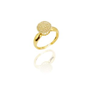 Anel Íris Cravejado em Ouro 18K